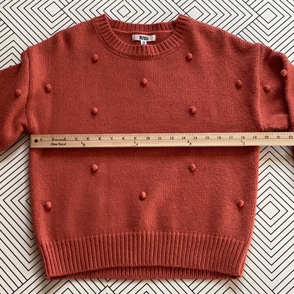 NWT BB DAKOTA X STEVE MADDEN PERSIMMON PINK BUBBLE SLEEVE SWEATER M - Picture 9 of 10